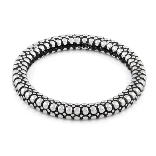 Sterling Silver Stencil Pattern Stackable Ring