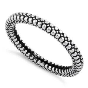 Sterling Silver Stencil Pattern Stackable Ring