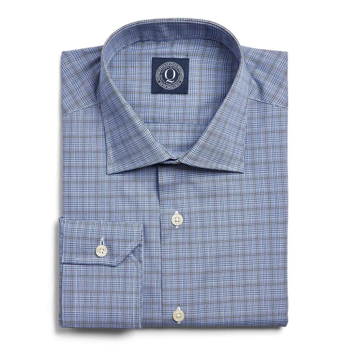 Stretch Suiting Check - Royal Blue