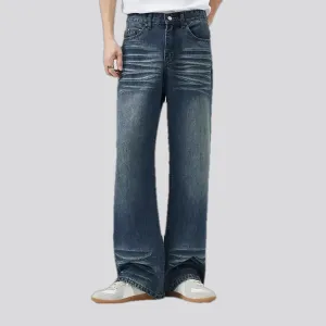 Stylish mid rise faded jeans for men