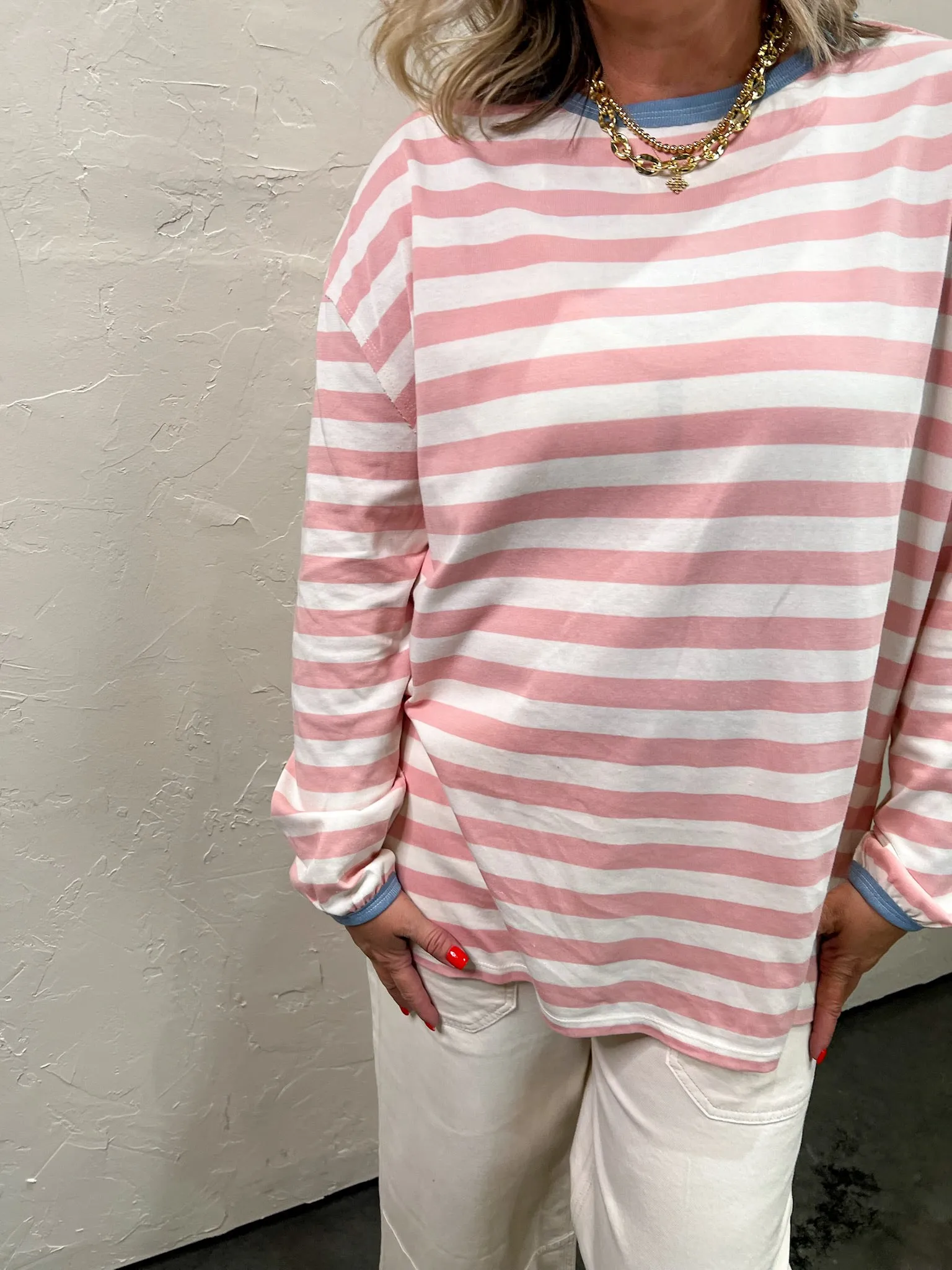Summer Wish Stripe Tee - Pink