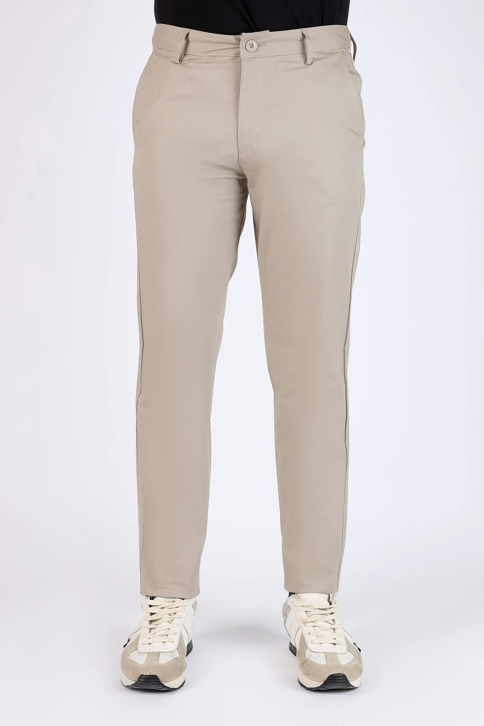 TAPPERED FIT COTTON PANTS