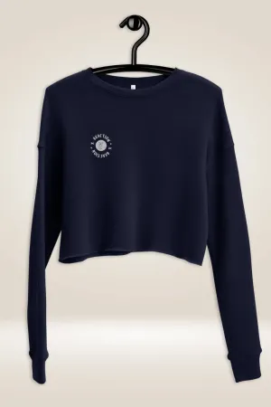 TGC Boutique X Reaction Navy Blue Cropped Sweatshirt