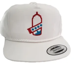 That Mild Sauce Poplin Golf Snapback w/ Braid - WHITE