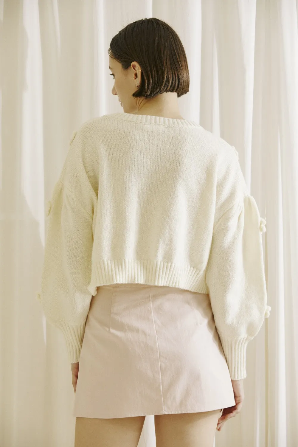 The Florence Daisy Cropped Sweater