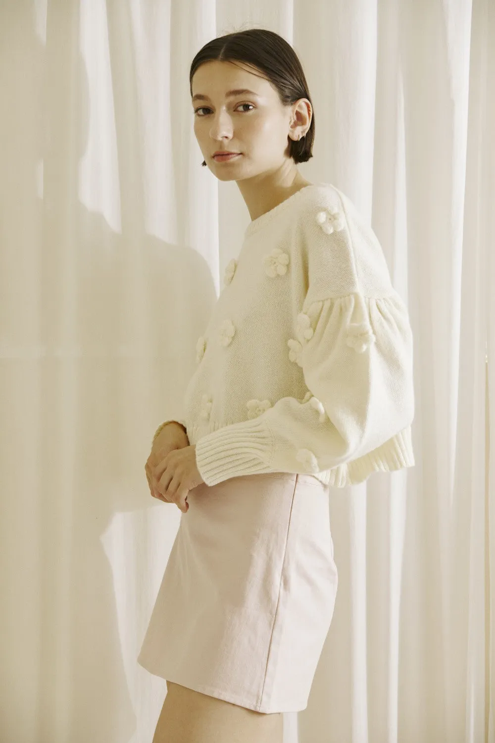 The Florence Daisy Cropped Sweater
