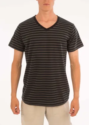 Thick Stripe V-Neck Tee