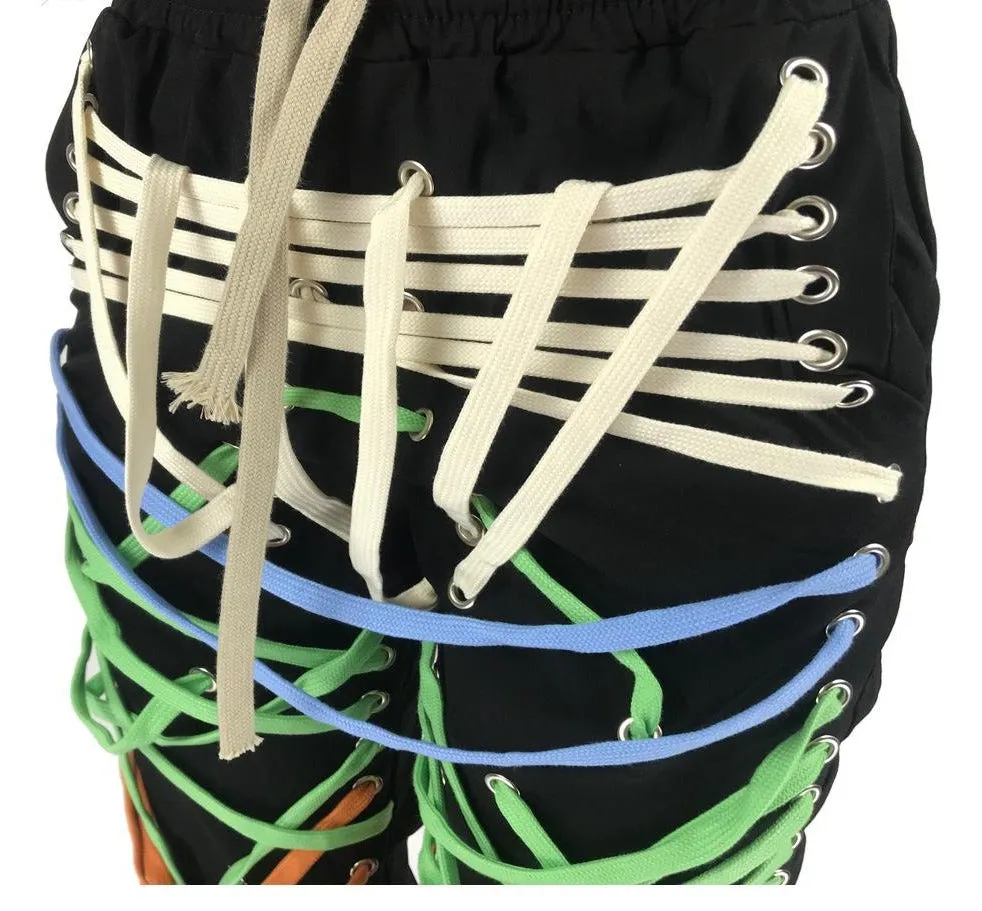 Tied Up Lace Up Jogger Sweatpants
