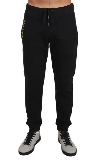Training Sport Gym Black Cotton Trousers