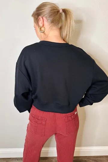 TreeFleece Oversized Cropped Crew