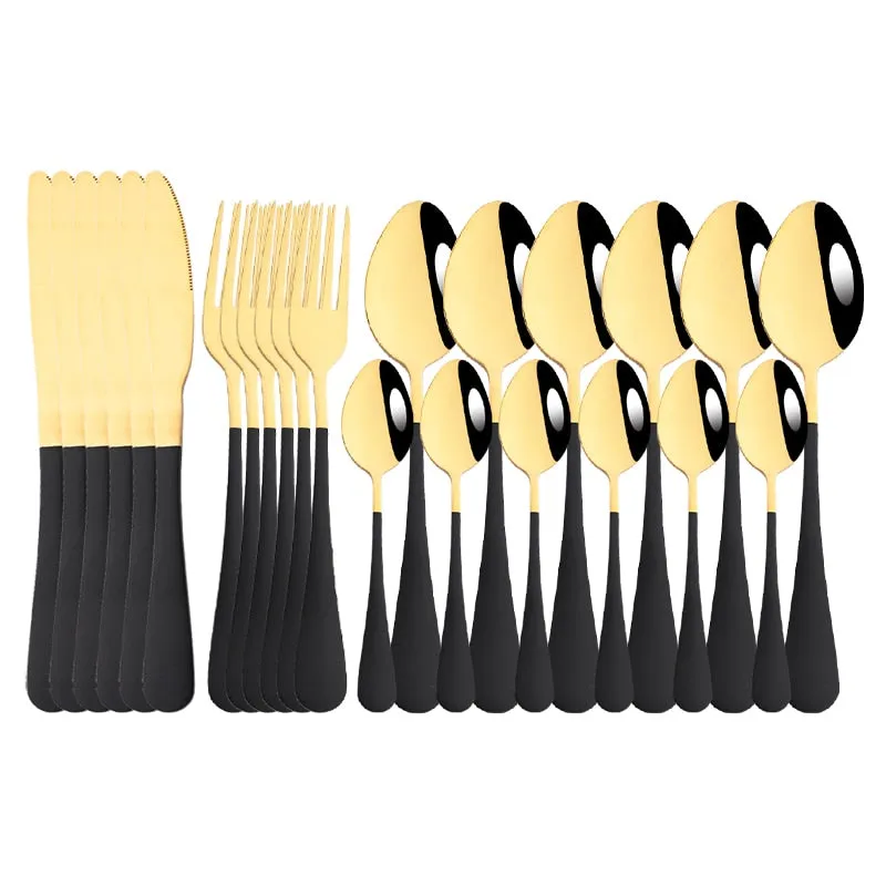 Trendy 24 Piece Stainless Steel Cutlery Set