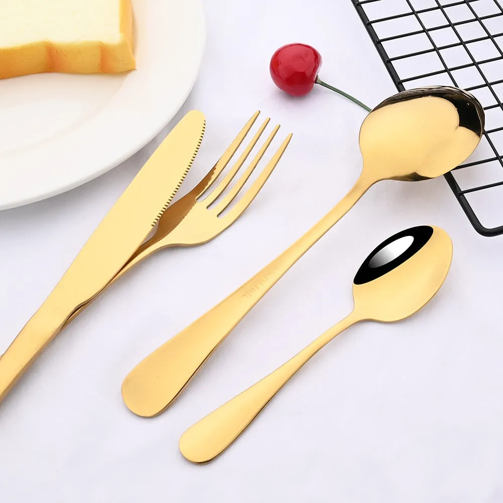 Trendy 24 Piece Stainless Steel Cutlery Set