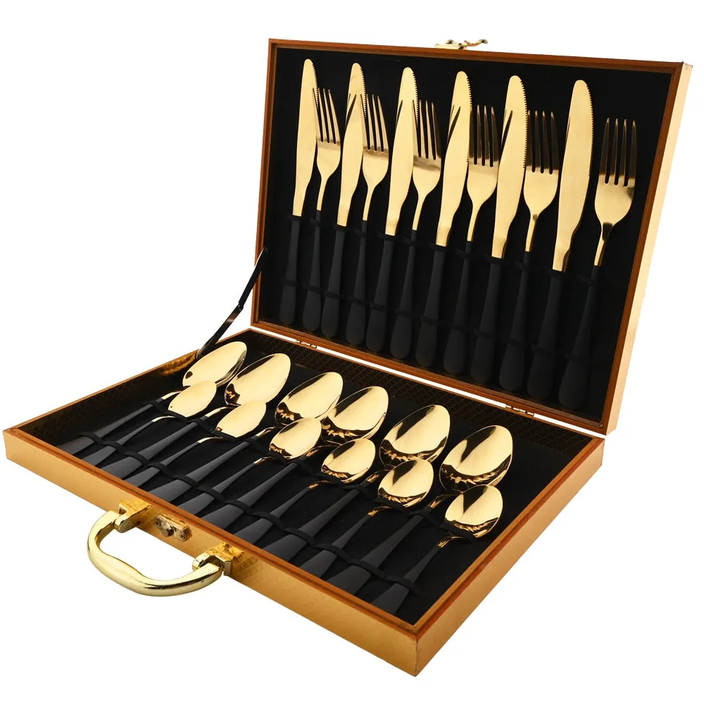 Trendy 24 Piece Stainless Steel Cutlery Set