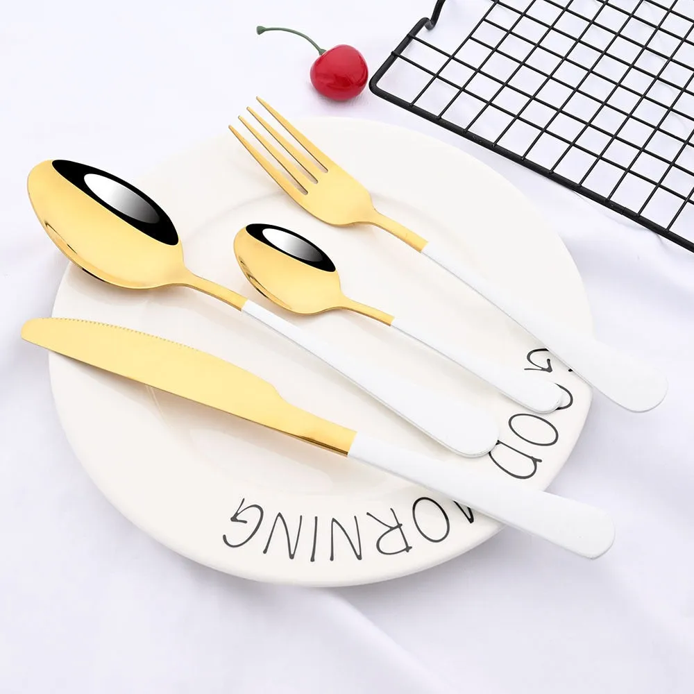 Trendy 24 Piece Stainless Steel Cutlery Set