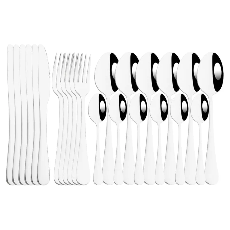 Trendy 24 Piece Stainless Steel Cutlery Set