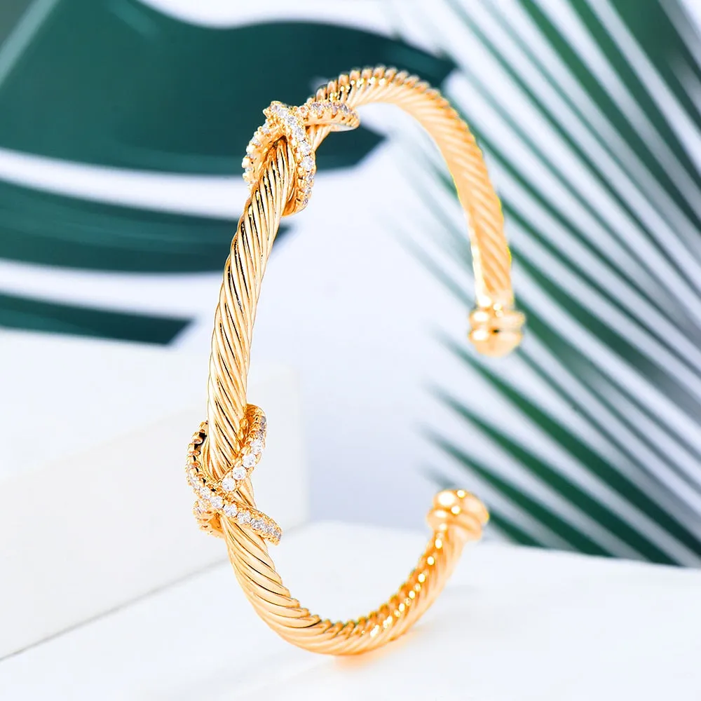 Trendy & Beautiful Diva Bangle Bracelet With Crystal
