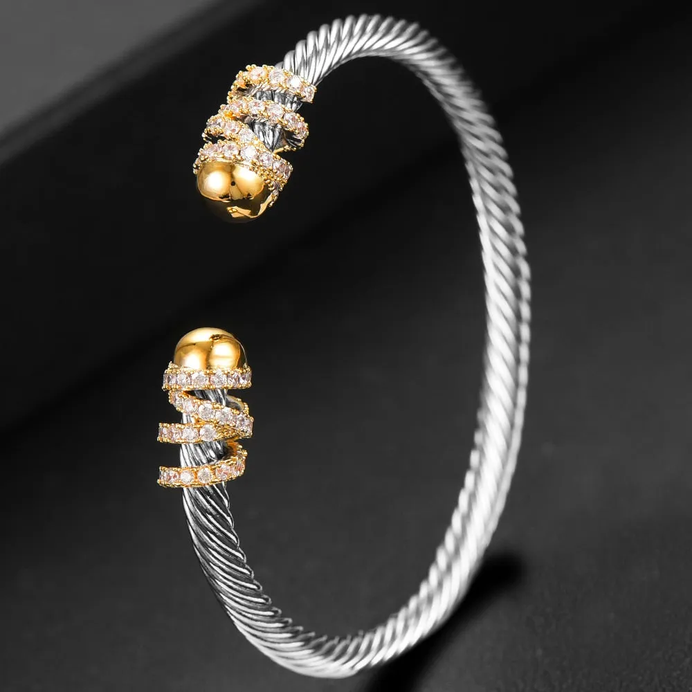 Trendy & Beautiful Diva Bangle Bracelet With Crystal