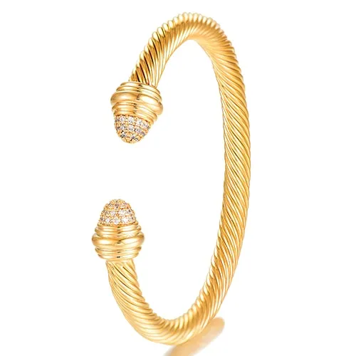 Trendy & Beautiful Diva Bangle Bracelet With Crystal