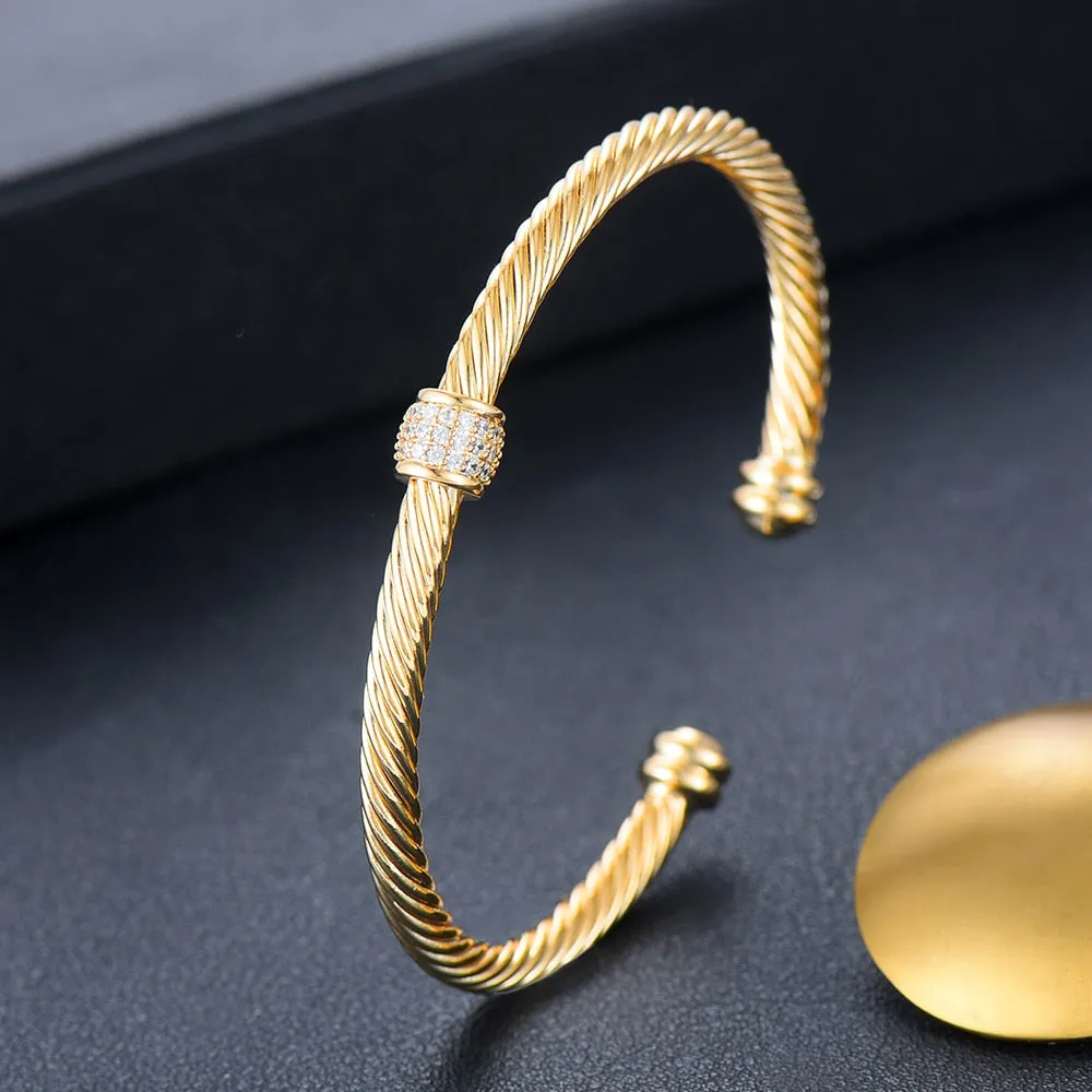 Trendy & Beautiful Diva Bangle Bracelet With Crystal