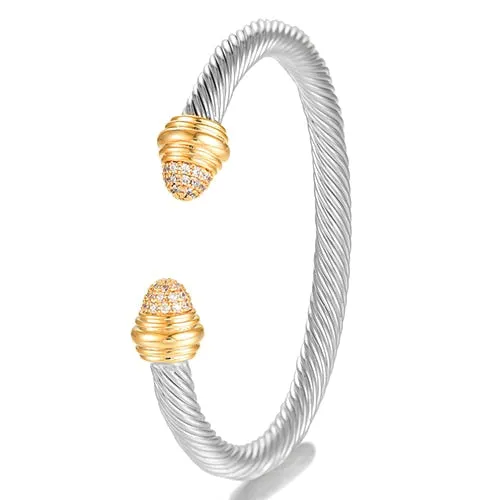 Trendy & Beautiful Diva Bangle Bracelet With Crystal
