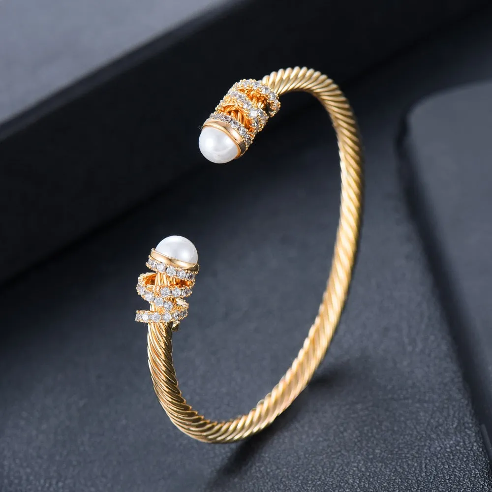 Trendy & Beautiful Diva Bangle Bracelet With Crystal