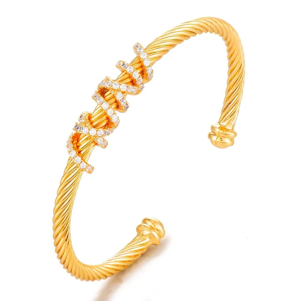 Trendy & Beautiful Diva Bangle Bracelet With Crystal