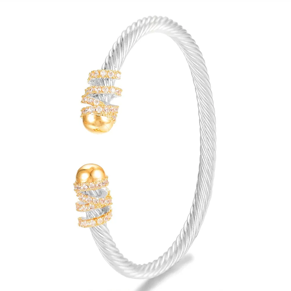 Trendy & Beautiful Diva Bangle Bracelet With Crystal