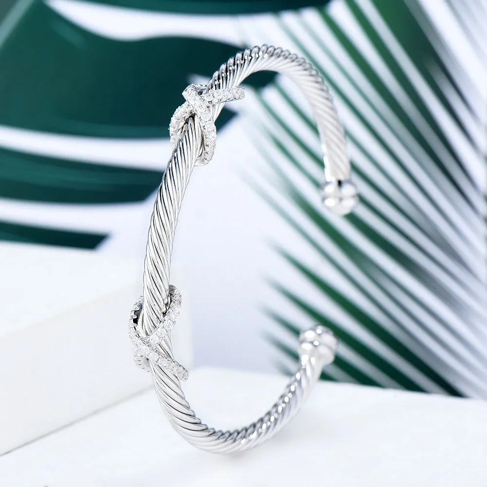 Trendy & Beautiful Diva Bangle Bracelet With Crystal