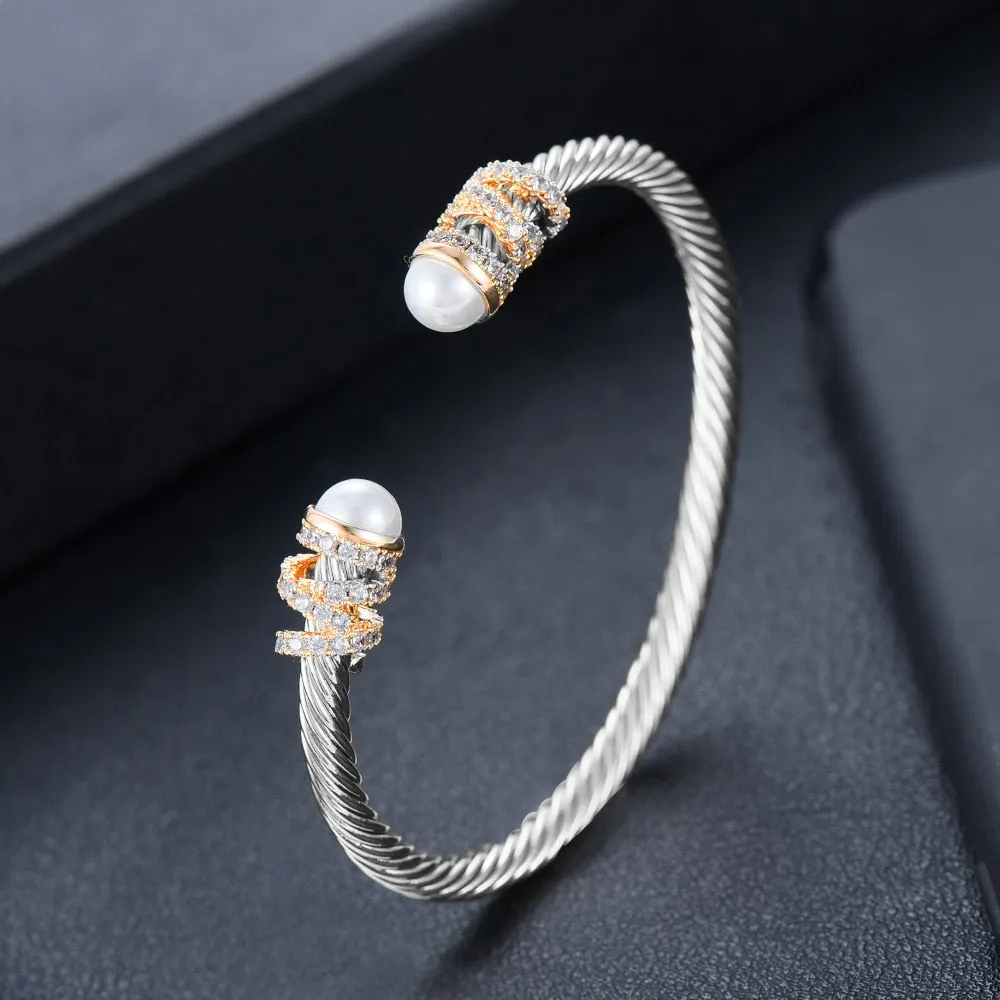 Trendy & Beautiful Diva Bangle Bracelet With Crystal