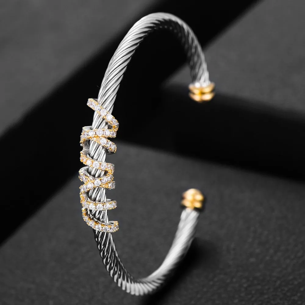 Trendy & Beautiful Diva Bangle Bracelet With Crystal