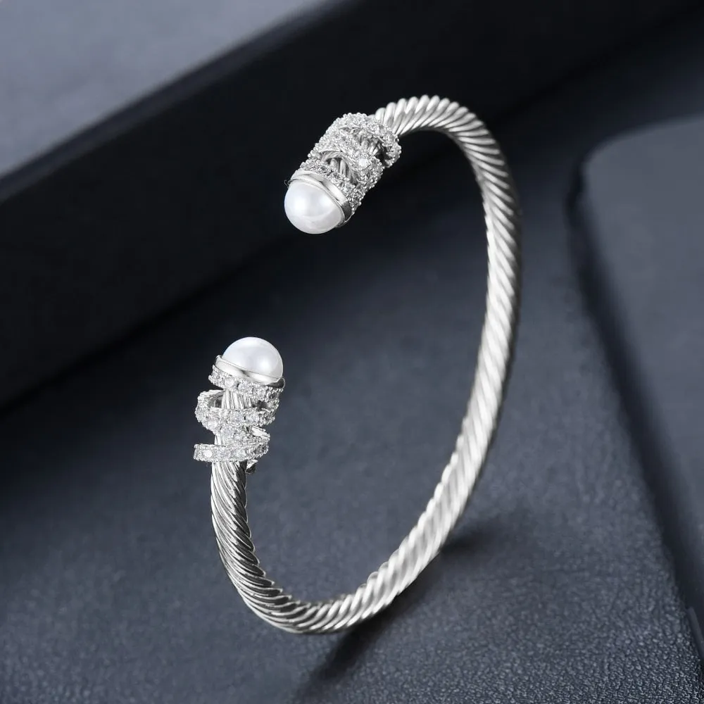 Trendy & Beautiful Diva Bangle Bracelet With Crystal