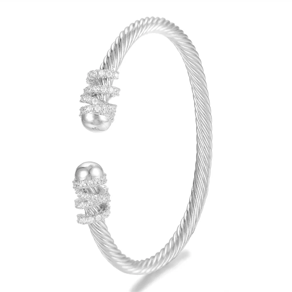 Trendy & Beautiful Diva Bangle Bracelet With Crystal
