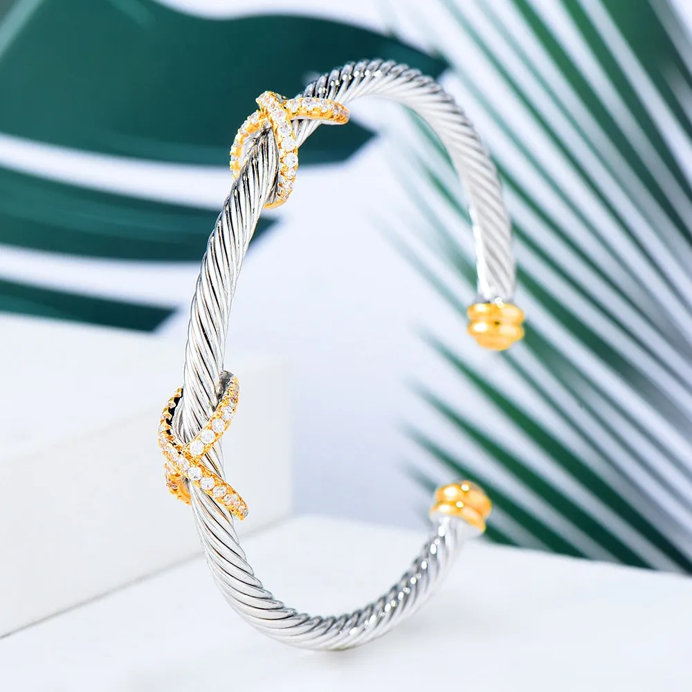 Trendy & Beautiful Diva Bangle Bracelet With Crystal