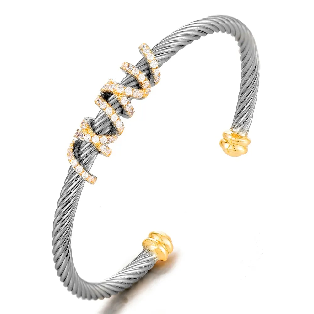 Trendy & Beautiful Diva Bangle Bracelet With Crystal