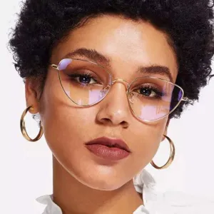 Trendy Clear Lens Vintage Cat Eye Glasses