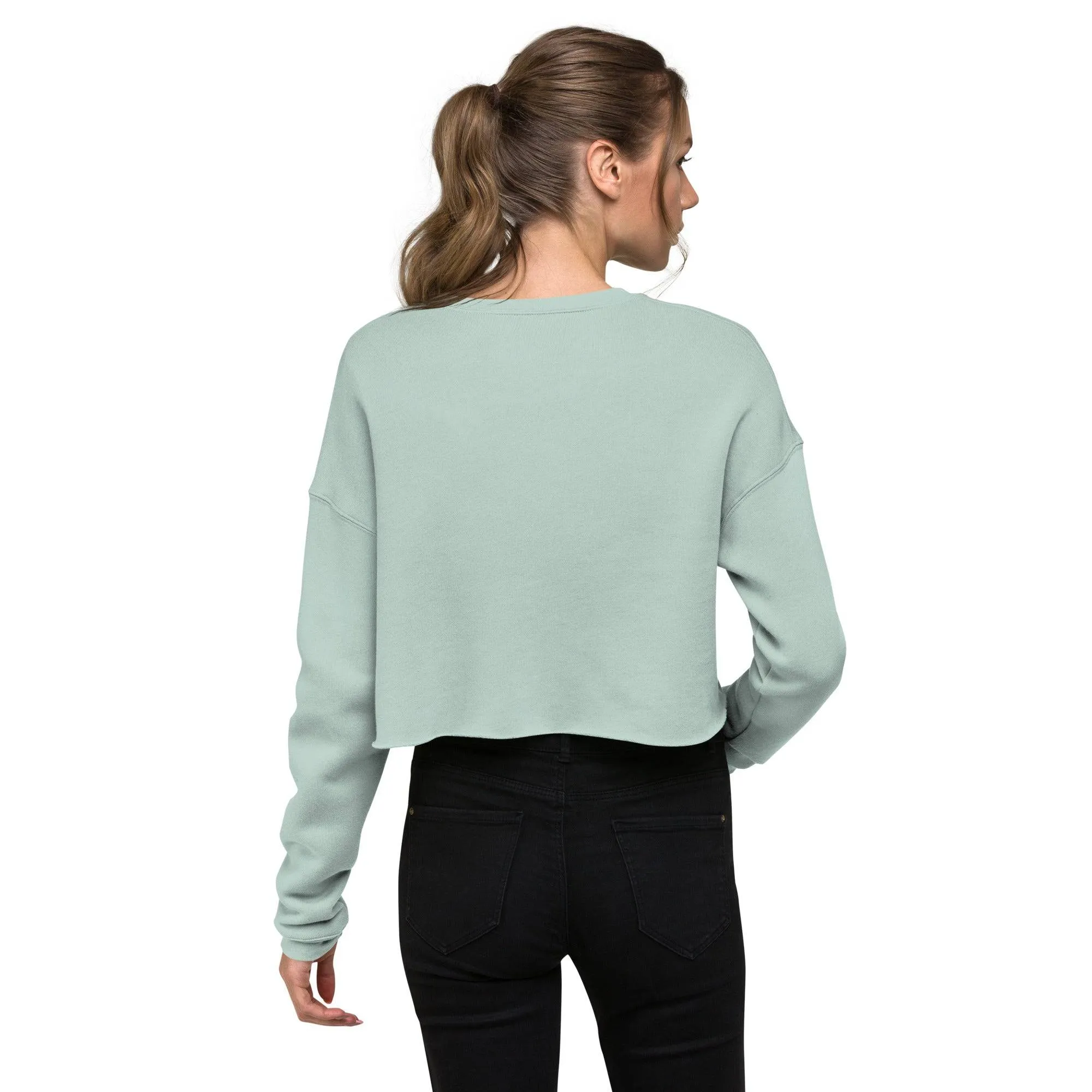 TrendySwimmer Crop Top Sweatshirt