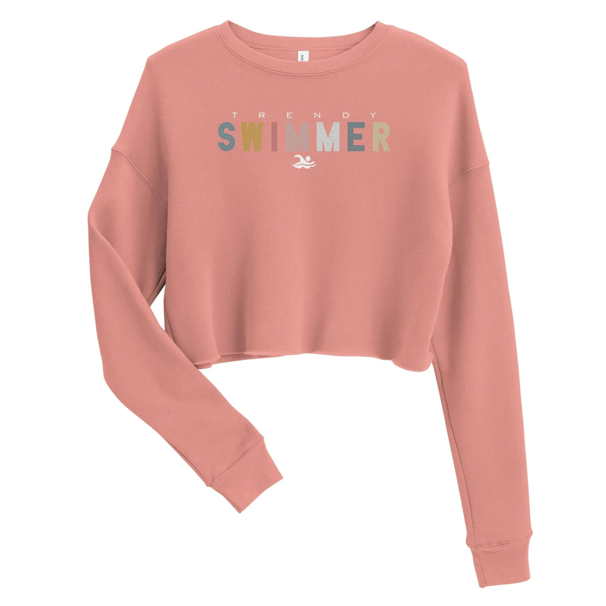 TrendySwimmer Crop Top Sweatshirt