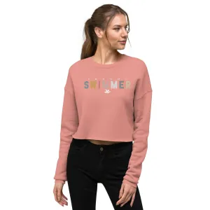 TrendySwimmer Crop Top Sweatshirt
