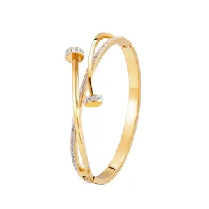 Unique Double Nail Head Bracelet For Woman Wedding Bangle Jewelry