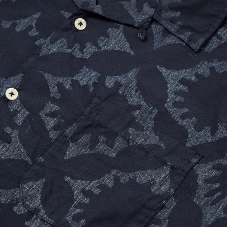 Universal Works Road Shirt Sun Print Navy