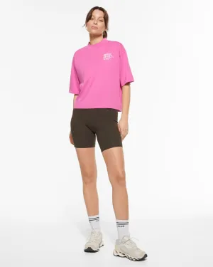 VACATION CLUB OVERSIZED CROP TEE PINK