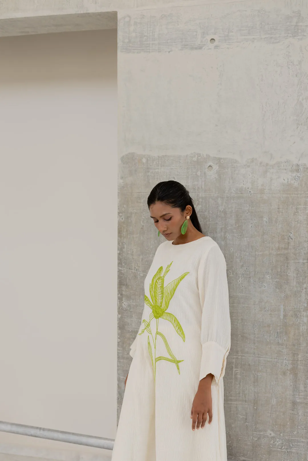 Vanilla Mist Embroidered Kurta Set