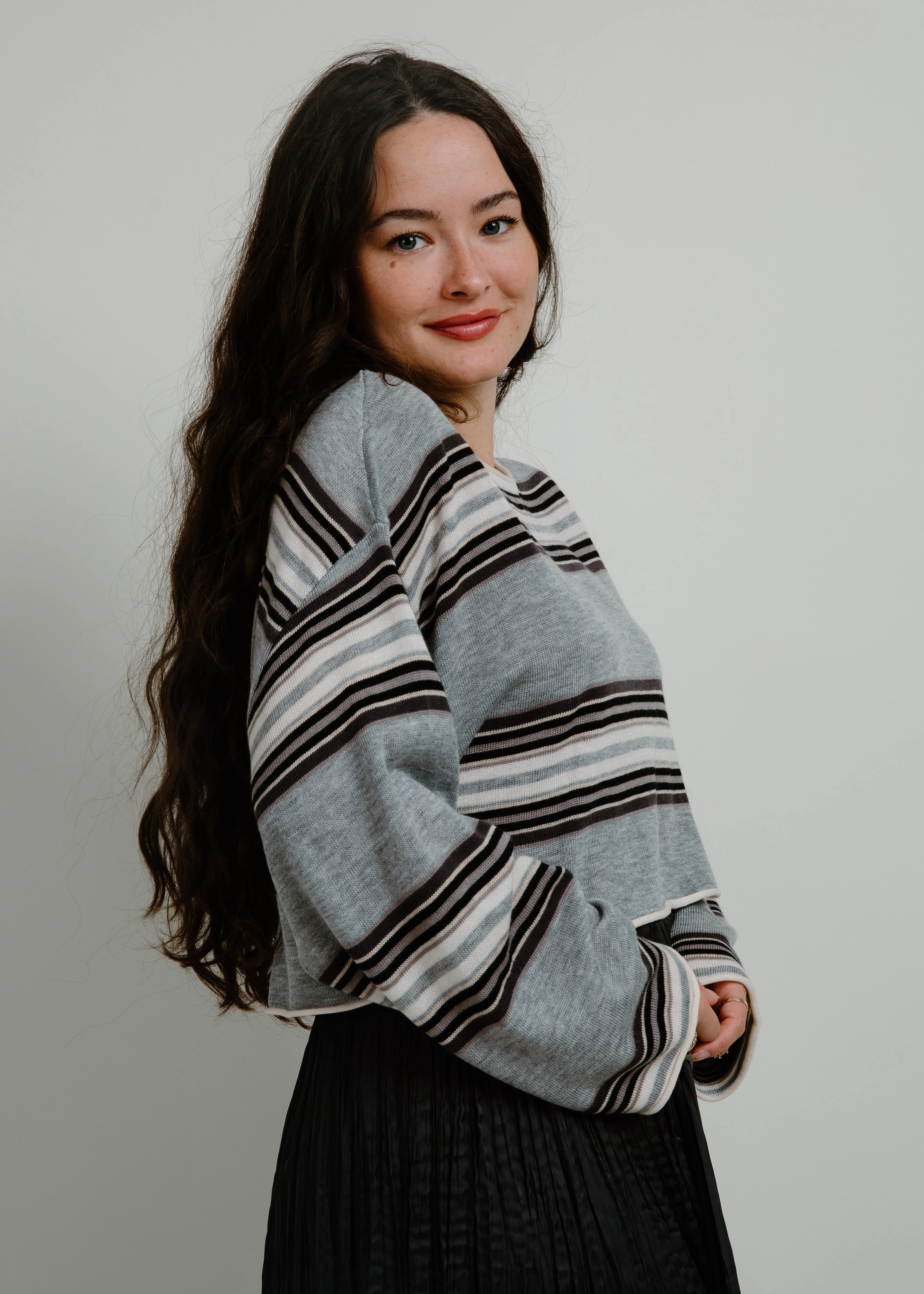 Wiley Cropped Stripe Sweater