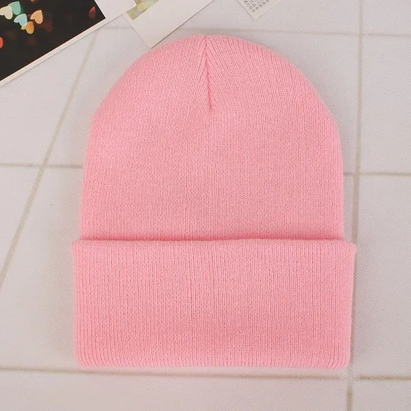 Winter Hats for Woman New Beanies Knitted Solid Cute