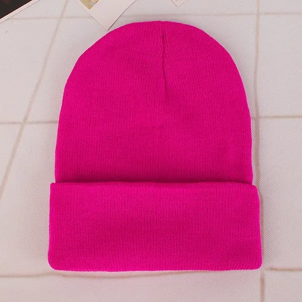 Winter Hats for Woman New Beanies Knitted Solid Cute