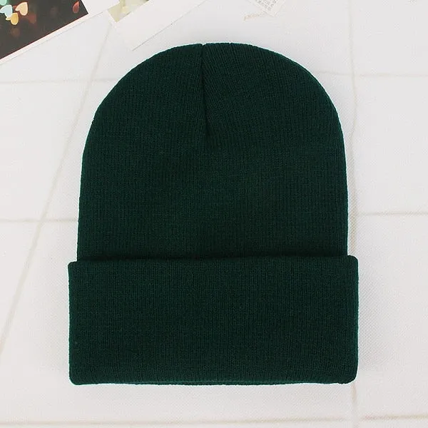 Winter Hats for Woman New Beanies Knitted Solid Cute