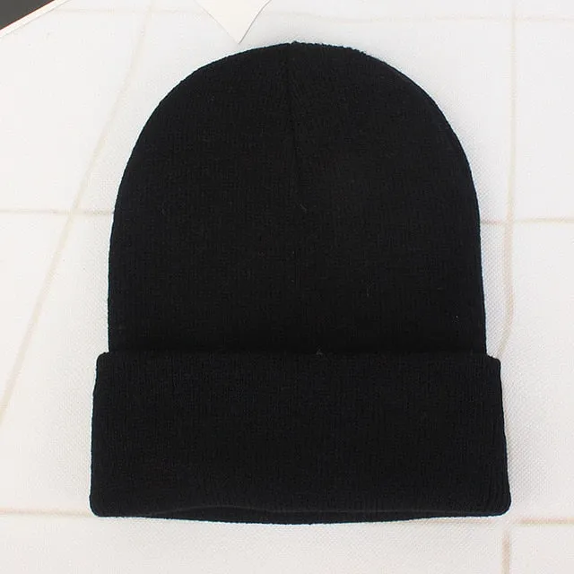 Winter Hats for Woman New Beanies Knitted Solid Cute