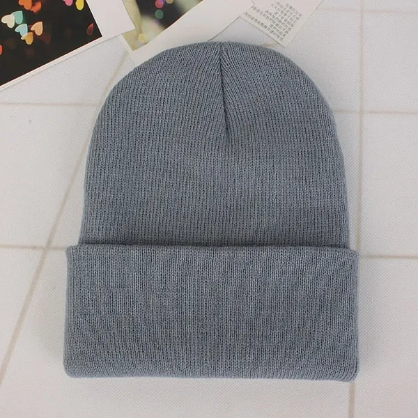Winter Hats for Woman New Beanies Knitted Solid Cute