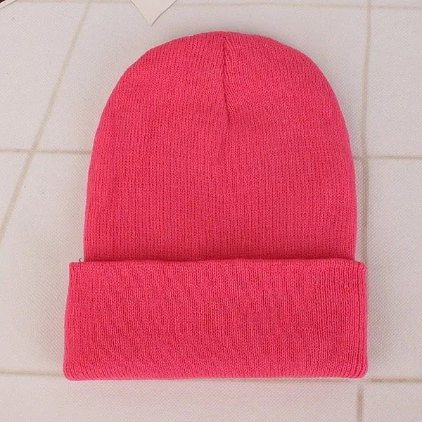 Winter Hats for Woman New Beanies Knitted Solid Cute