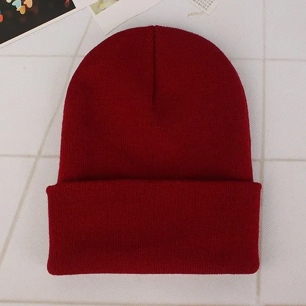 Winter Hats for Woman New Beanies Knitted Solid Cute
